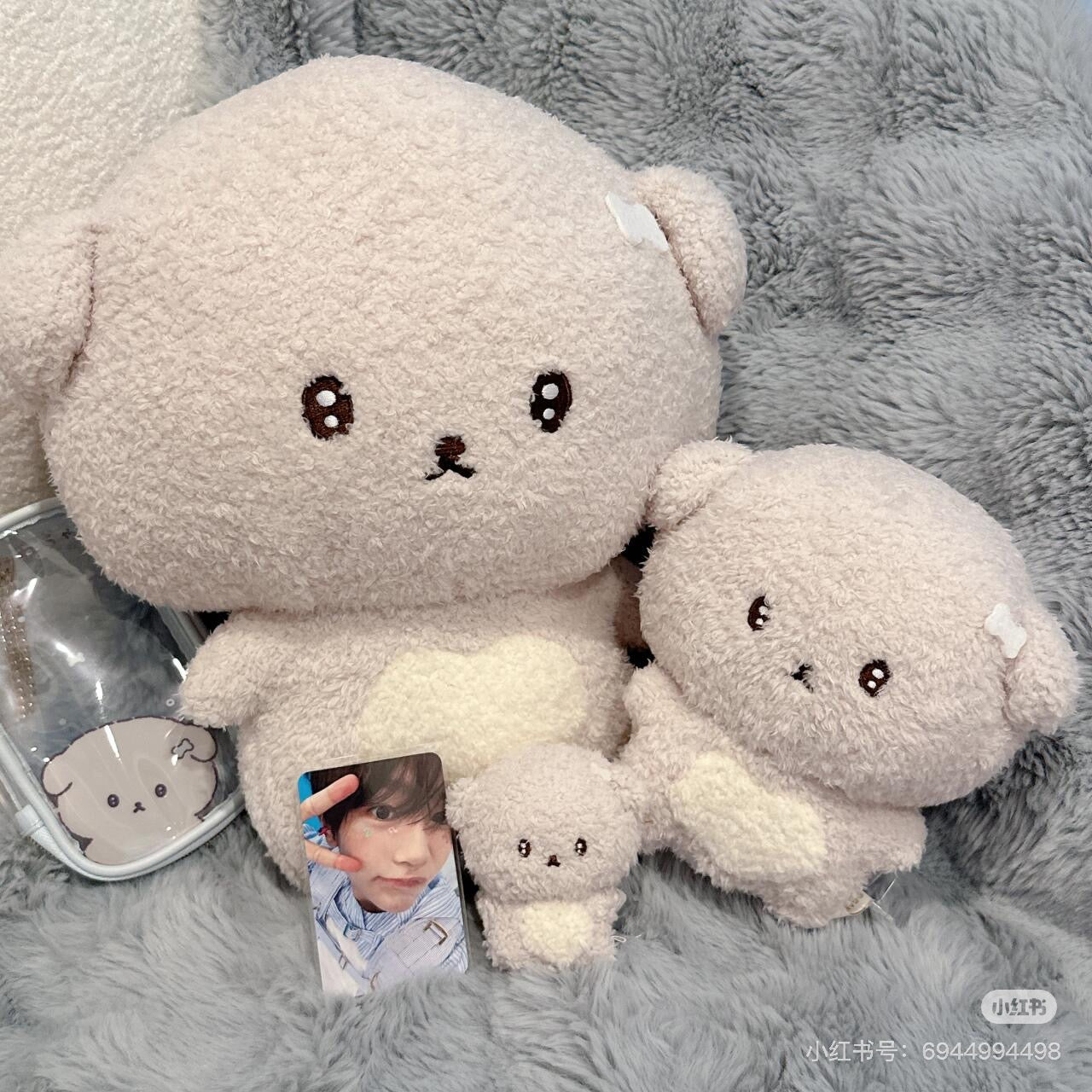 Ishiyowachan｜San-X Plush Toy (M) - Ishiyowa-chan新角色软绵绵垂耳社恐小狗M号毛绒玩偶公仔/意志薄弱狗/内向修狗/表情好萌｜约320×300×190mm