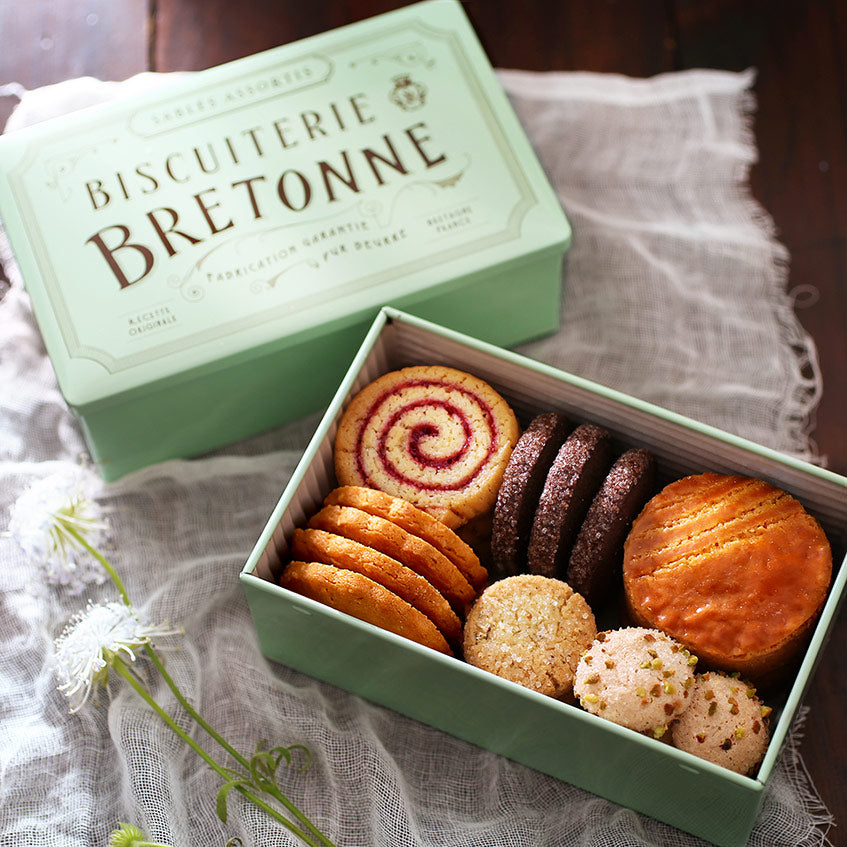 BISCUITERIE BRETONNE｜神户浓郁黄油香曲奇手工饼干铁盒/下午茶/6种口味/铁盒可单独做收纳｜23枚入【24.08.24】