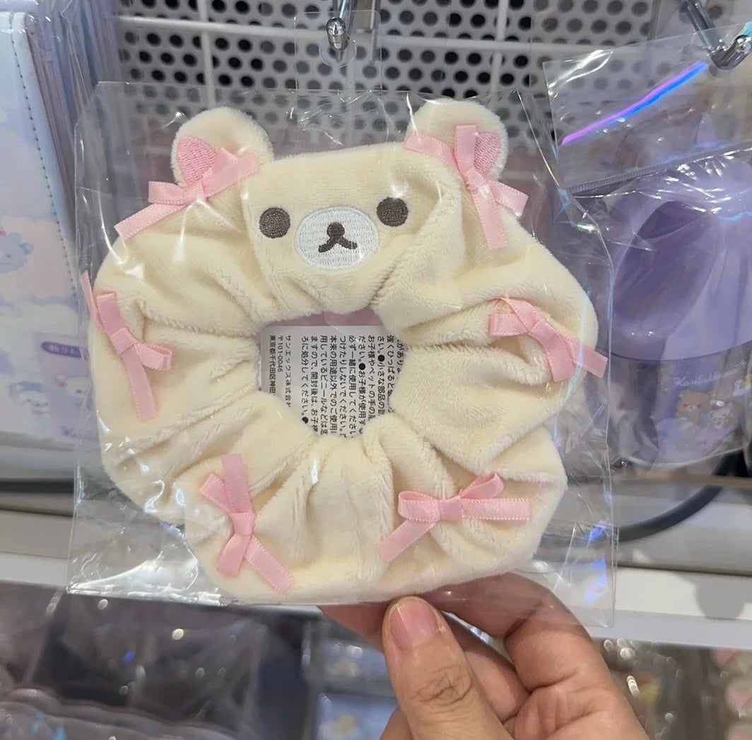 Rilakkuma轻松熊｜Korilakkuma Osora no Kururin Wataame Scrunchie天空棉花糖系列可爱毛绒肥肠圈/发圈/发绳｜约 130 x 130mm