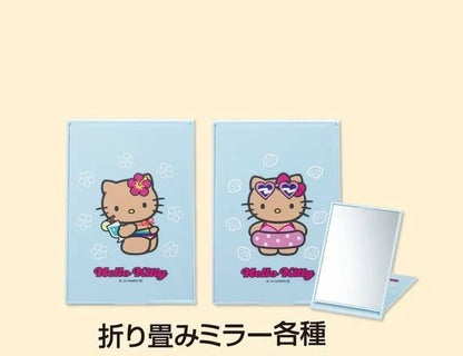 Sanrio三丽鸥｜Avail联名黑皮Hello Kitty折叠镜子｜约H16xW11cm