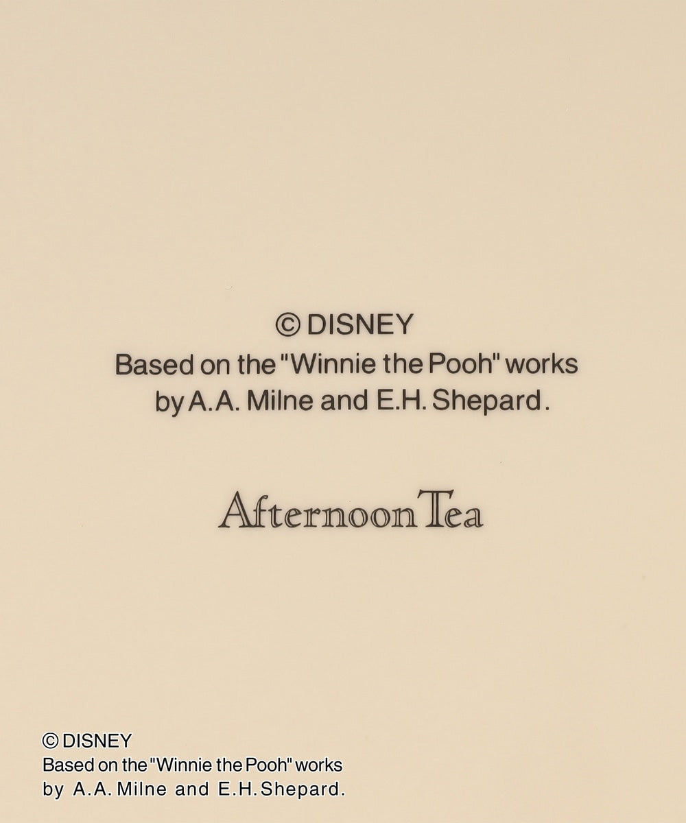 Disney｜噗噗小熊维尼Afternoon Tea联名限定日本制简约黑白陶瓷盘/可洗碗机/可微波炉/不可烤箱｜直径23cm