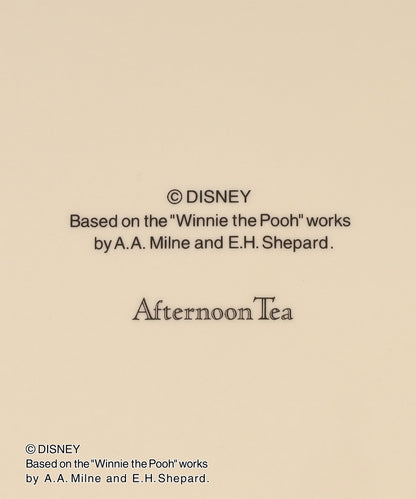 Disney｜噗噗小熊维尼Afternoon Tea联名限定日本制简约黑白陶瓷盘/可洗碗机/可微波炉/不可烤箱｜直径23cm