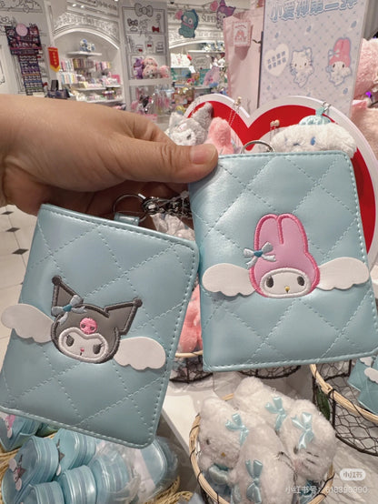 Sanrio三丽鸥｜Sanrio Original Bi-fold Card Case  / Dreaming Angel水色天使爱神系列蓝色卡包｜约W9×D1.5×H10.8cm