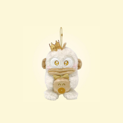 Sanrio｜Hangyodon 40th Anniversary Golden Birthday Mascot Holder /Plush Keychain｜11.0 x 11.0 x 14.0cm approx.