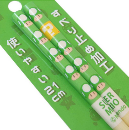 Nintendo任天堂｜Mario Bamboo Chopsticks 21cm / Super Mario Brothers超级马里奥竹制筷子｜约长210mm