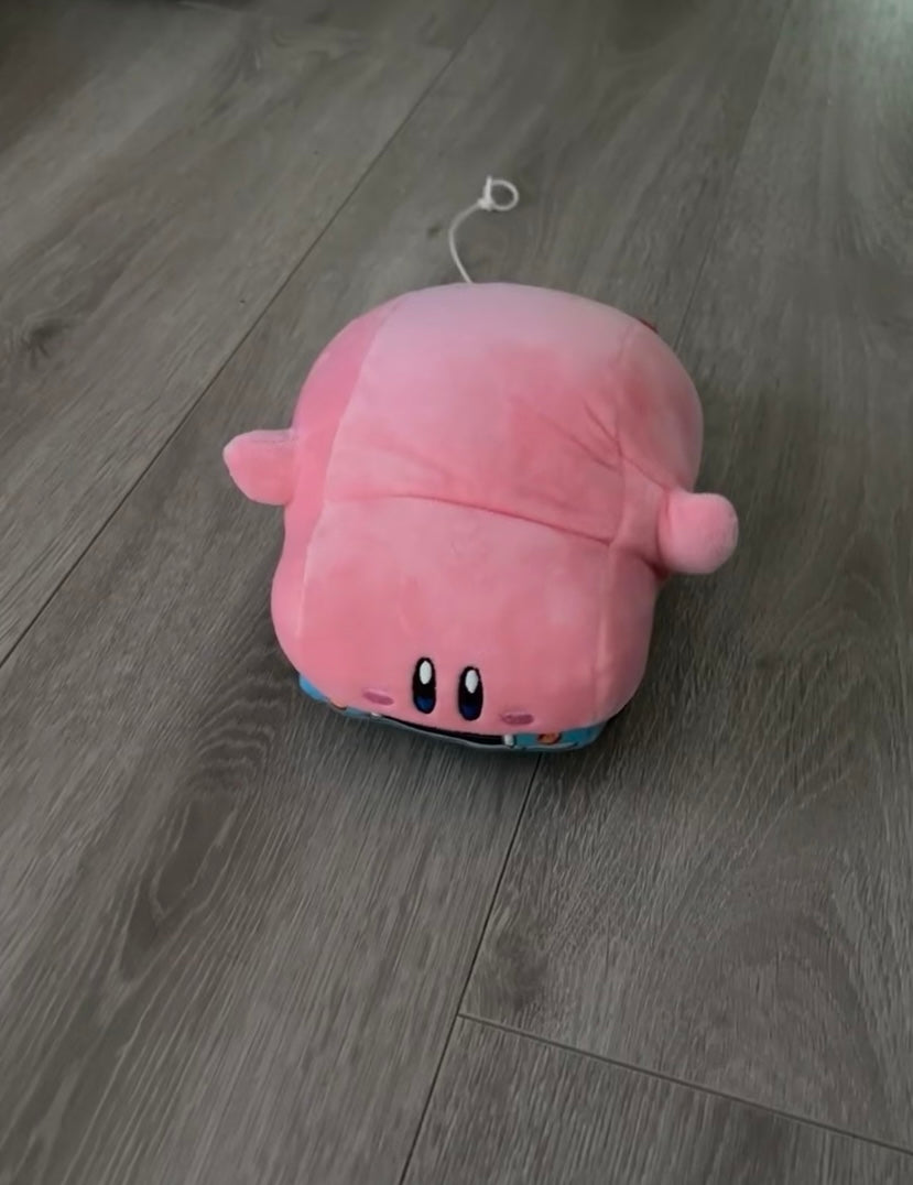 Kirby星之卡比｜Shaking Plush Car Mouth Kirby吞下整辆汽车变身毛绒玩具摆件/公仔/拉发条会震动｜约W9 x D13.5 x H7 cm