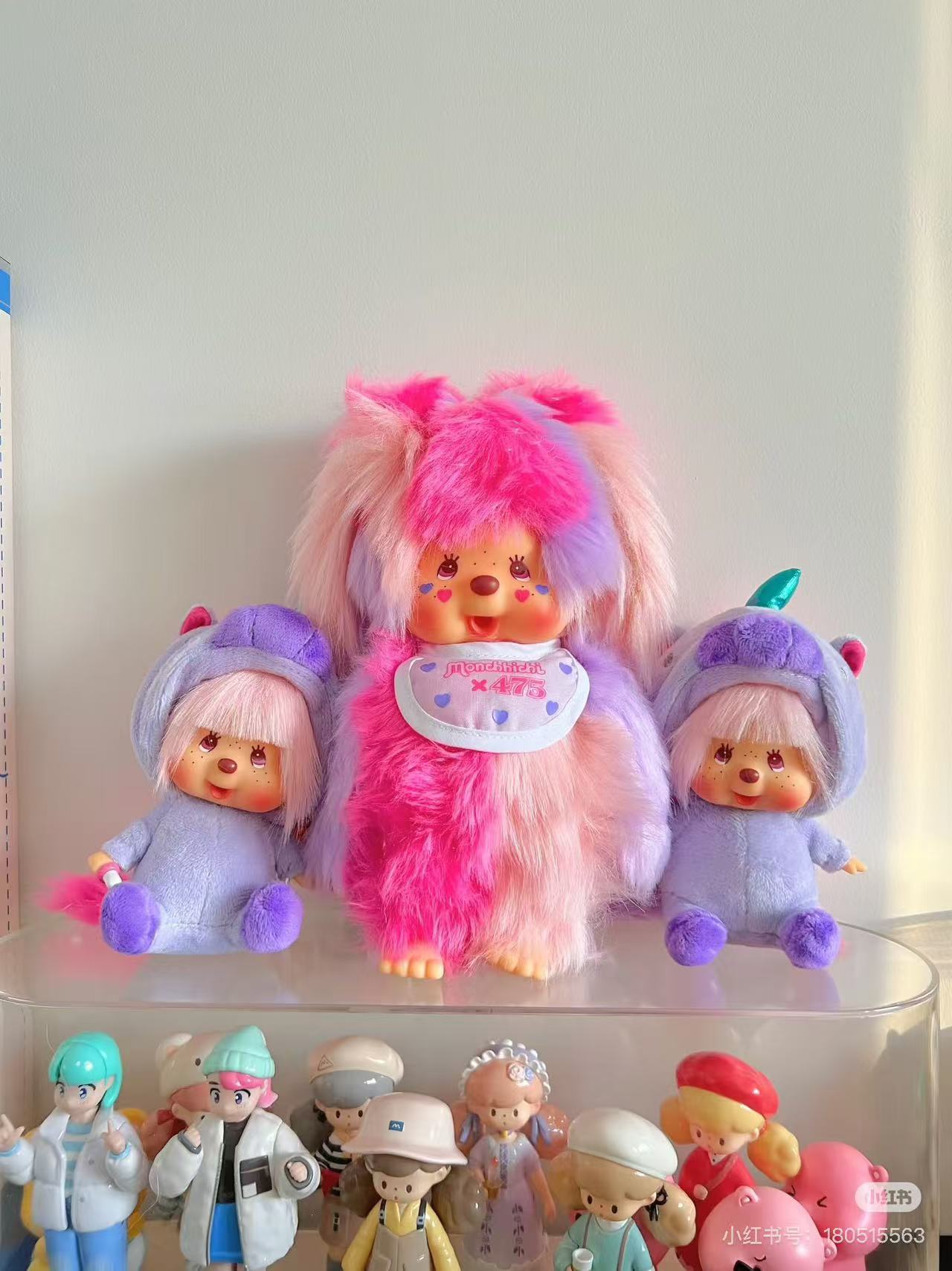 【restock soon】Monchhichi｜Shinako475 x Monchhichi S Cotton Candy Plush Dolls/PlushToy｜H21.5 x W14 x D7cm approx.