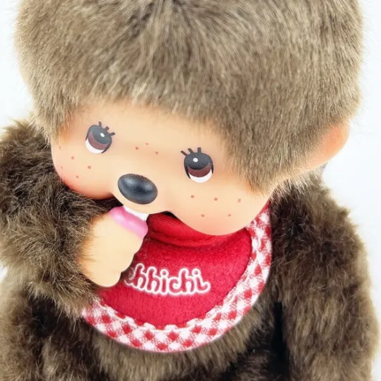 Monchhichi｜Premium Standard Plush SS Brown Boy Sitting｜14cm x 9cm x 7cm approx.