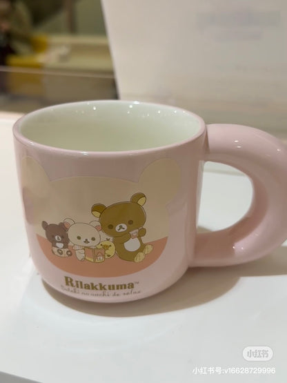 Rilakkuma轻松熊｜San-X Ceramic Mug / Wonderful House奇妙屋粉色陶瓷马克杯/微波炉适用｜约80×Φ90mm