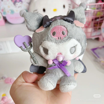 Sanrio三丽鸥｜Mascot Holder  / Baby Devil小恶魔爱心手杖吃奶嘴宝宝毛绒玩偶挂件/包挂｜约13×5.5×11cm