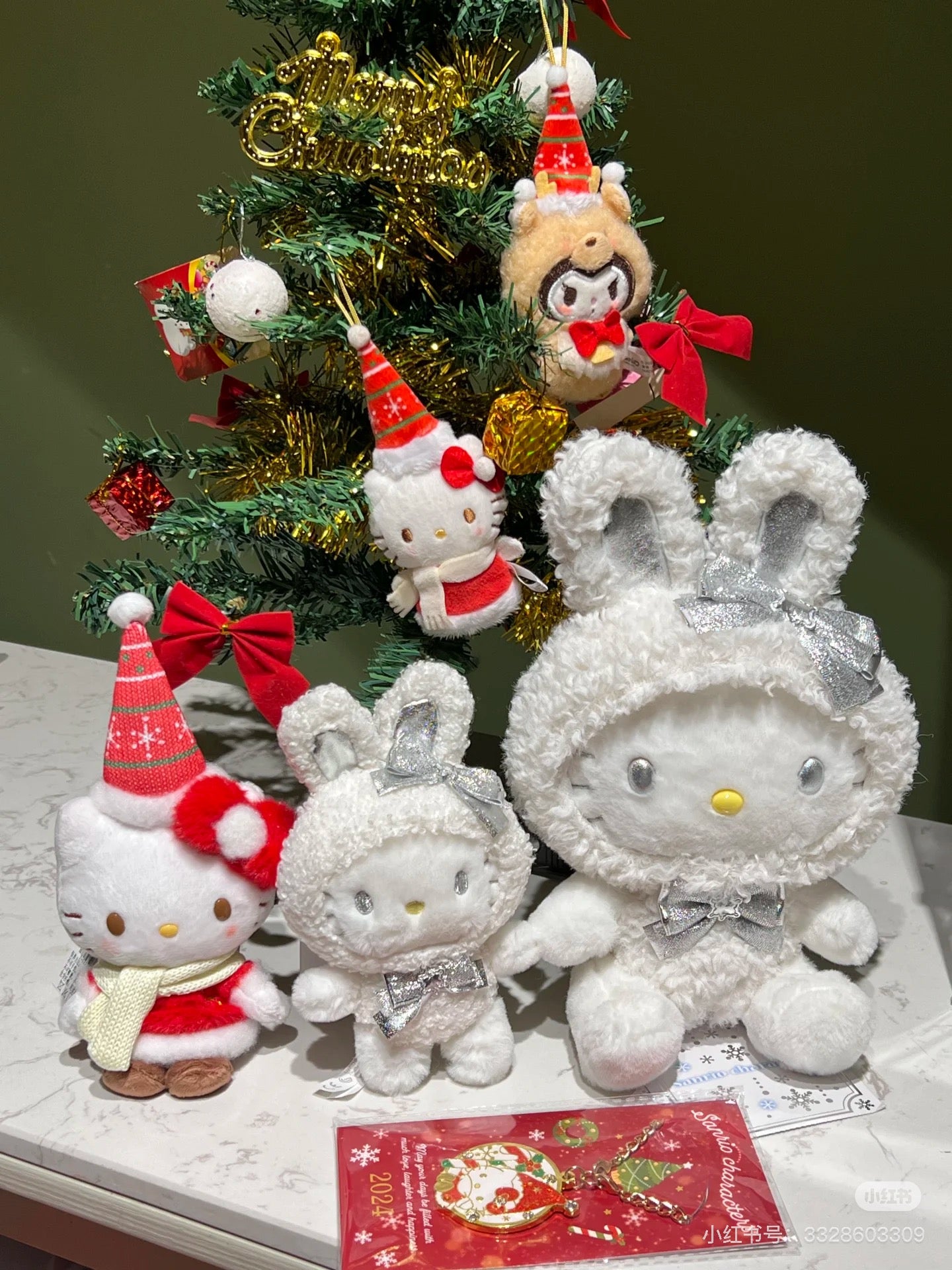 Sanrio三丽鸥｜Mascot Charm / Fluffy Snow Rabbit冬日毛茸茸银白初雪小兔系列可爱角色玩偶挂件/包挂｜约10×4×16.5cm