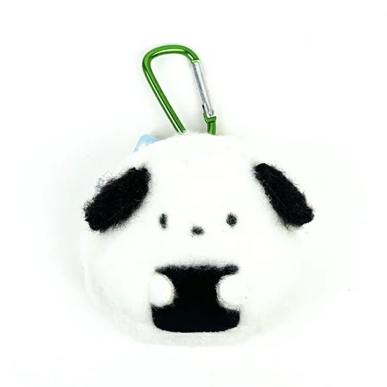 Sanrio三丽鸥｜Mascot Mini Pouch with Carabiner  / Rice Ball饭团毛绒登山扣零钱包挂件/包挂｜约75×80×40mm