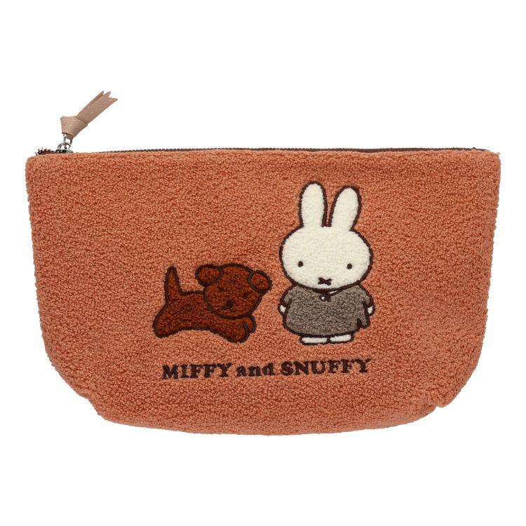 Miffy米菲｜Miffy and snuffy 毛茸茸大容量化妆包｜约H18×W28×D4cm