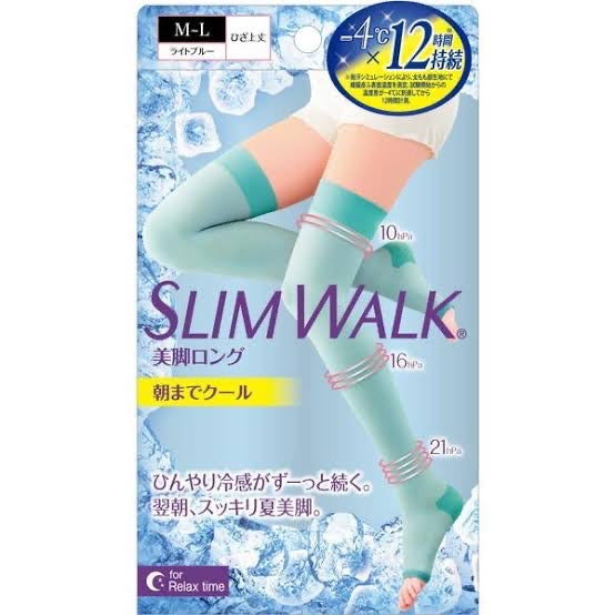 Beauacty｜Slimwalk凉感舒适材质relax➕sleep时专用消水肿瘦腿压力裤/压力袜/睡眠袜/缓解静脉曲张/腿部放松神器/-4度・12時間冷感持続