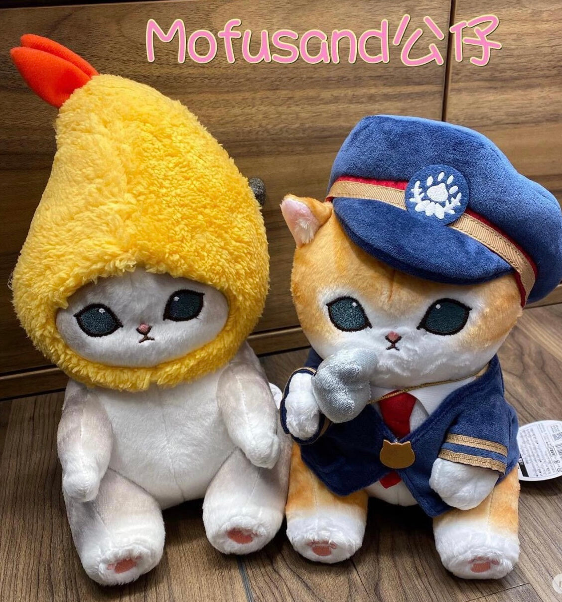 Mofusand｜Study Buddy Plush Toy - Cat / Fried Shrimp Nyan鲨鱼猫坐姿矫正贴贴毛绒玩偶｜约H360 x W145 x D180mm