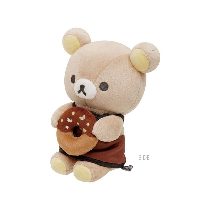 Rilakkuma轻松熊｜cafe巧克力甜甜圈系列玩偶/公仔｜约175 x 140 x 85 mm