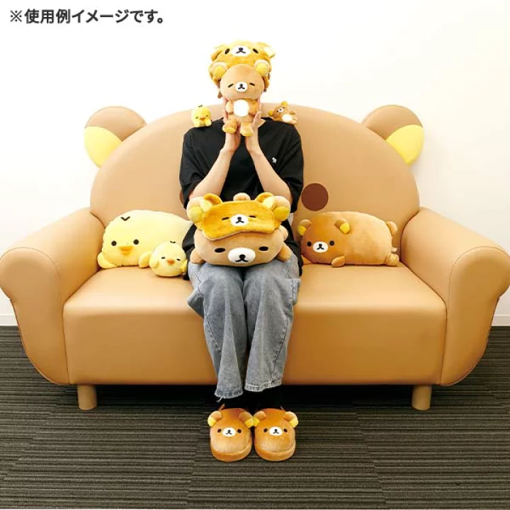 Rilakkuma轻松熊｜Tonikaku Dara Dara Series - Relaxation Cushion for Comfort Time - Rilakkuma San-X舒适慵懒生活系列超好摸毛绒玩偶抱枕/靠垫/午睡枕｜约220mm x 380mm x 100mm