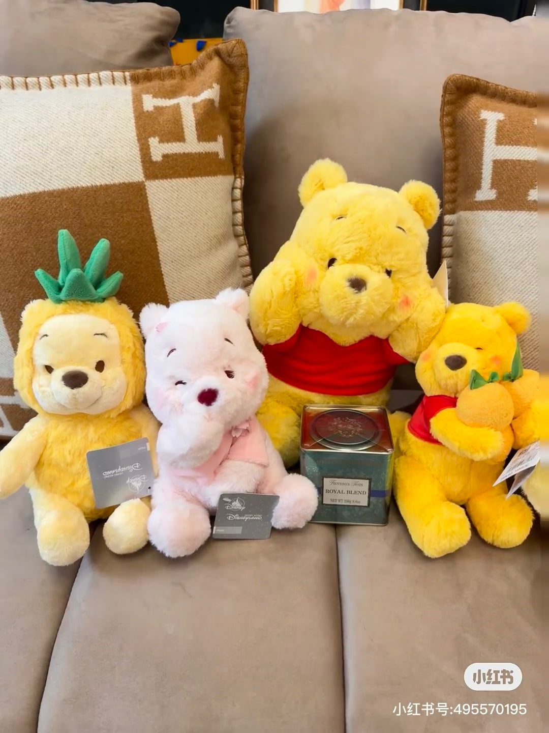 Disney迪士尼｜Winnie the Pooh stuffed toy (S) YUZU POOH柚子噗噗2023限定小熊维尼毛绒公仔｜s号｜约25*20cm