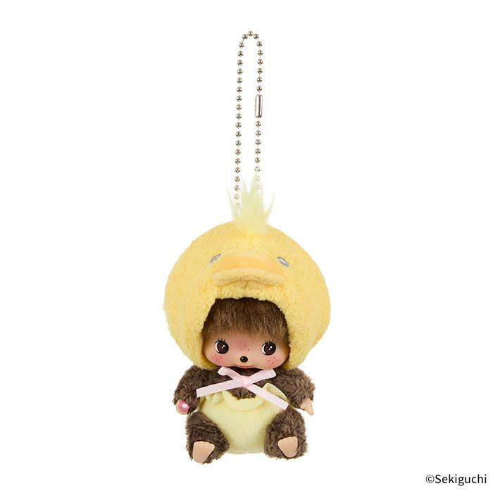 Monchhichi｜nimal Babychic SS Big Face Mascot Holder /Plush Keychain｜H10.5 x W6.5 x D7cm approx.