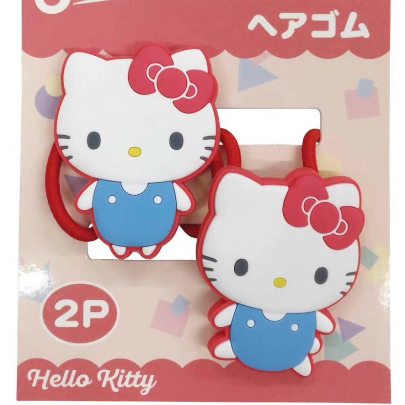 Sanrio｜Hello kitty角色发圈/发绳/头绳｜2枚入｜约40×50mm