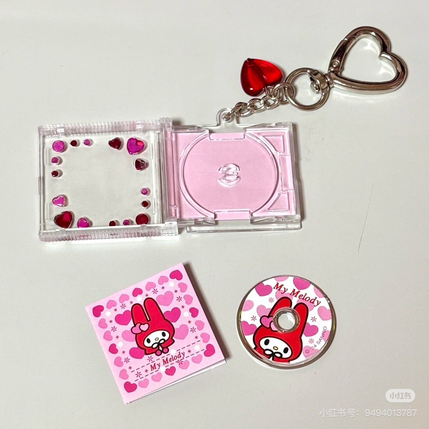 Sanrio｜Secret CD Style Keychain - Our Heisei Pop Blind Box 平成复古钻石CD钥匙扣盲盒/全6种｜1枚入