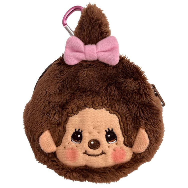 Monchhichi｜mini pouch with carabiner｜H10 x W10.5 x D2.5cm approx.