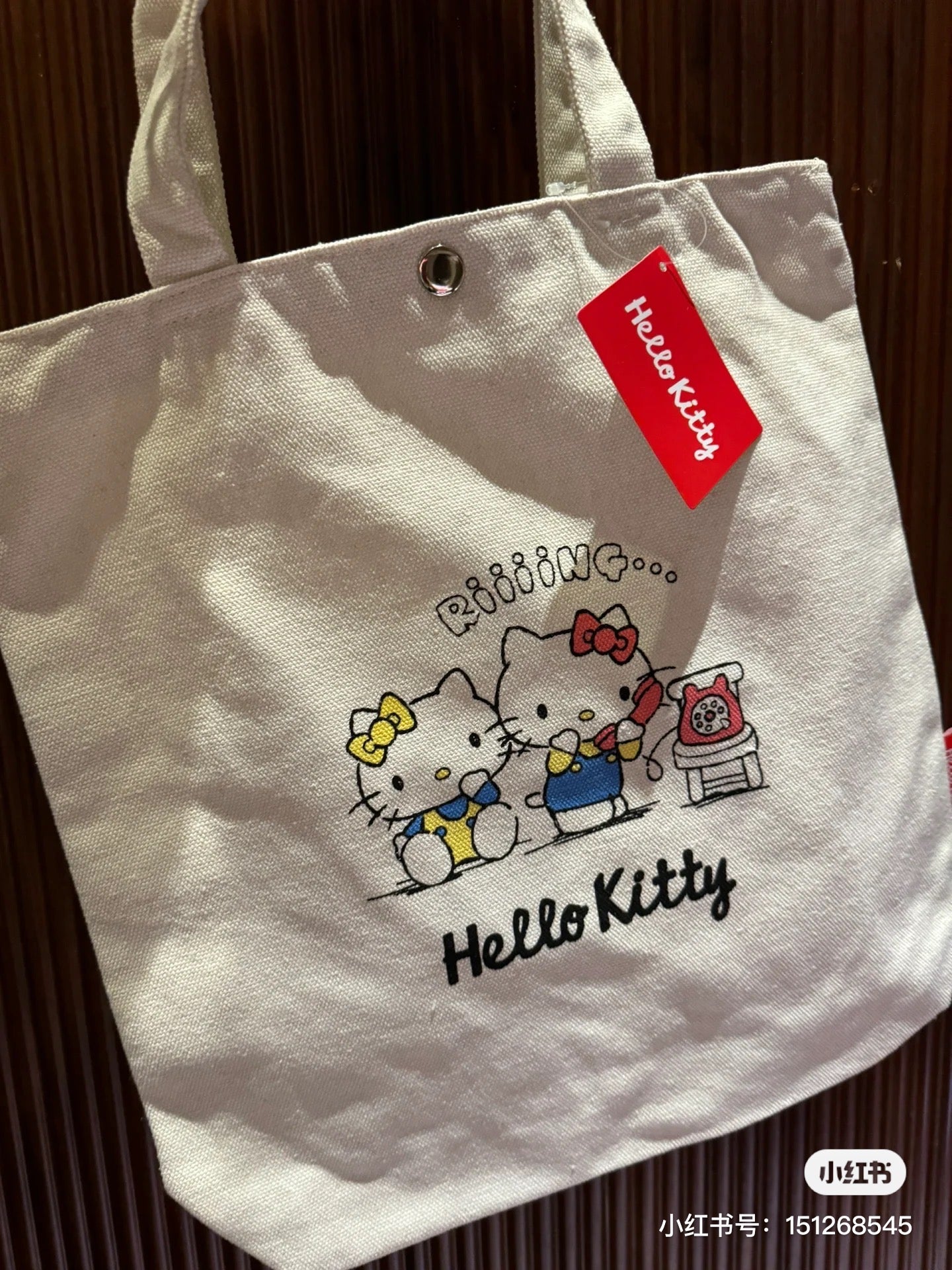 Sanrio｜Hello Kitty帆布包| 约350×365×80mm