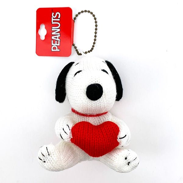 Snoopy｜抱红爱心限定针织公仔挂件｜约9cm×7cm×9cm