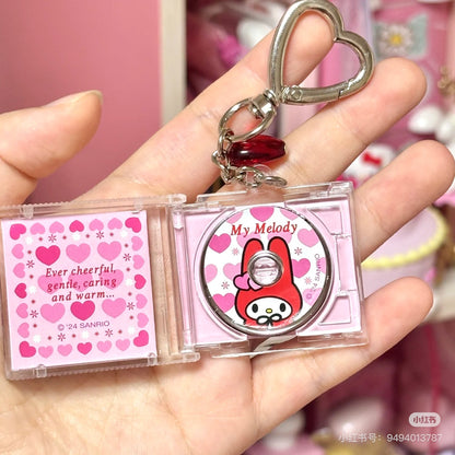 Sanrio｜Secret CD Style Keychain - Our Heisei Pop Blind Box 平成复古钻石CD钥匙扣盲盒/全6种｜1枚入