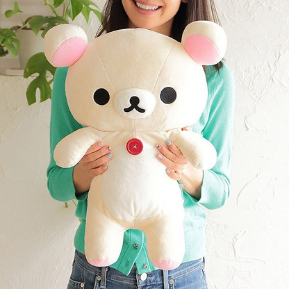 Rilakkuma轻松熊｜San-X Plush Doll Rilakkuma Korilakkuma-Size L超好抱大号小白熊毛绒玩偶/公仔｜约450x350x160mm