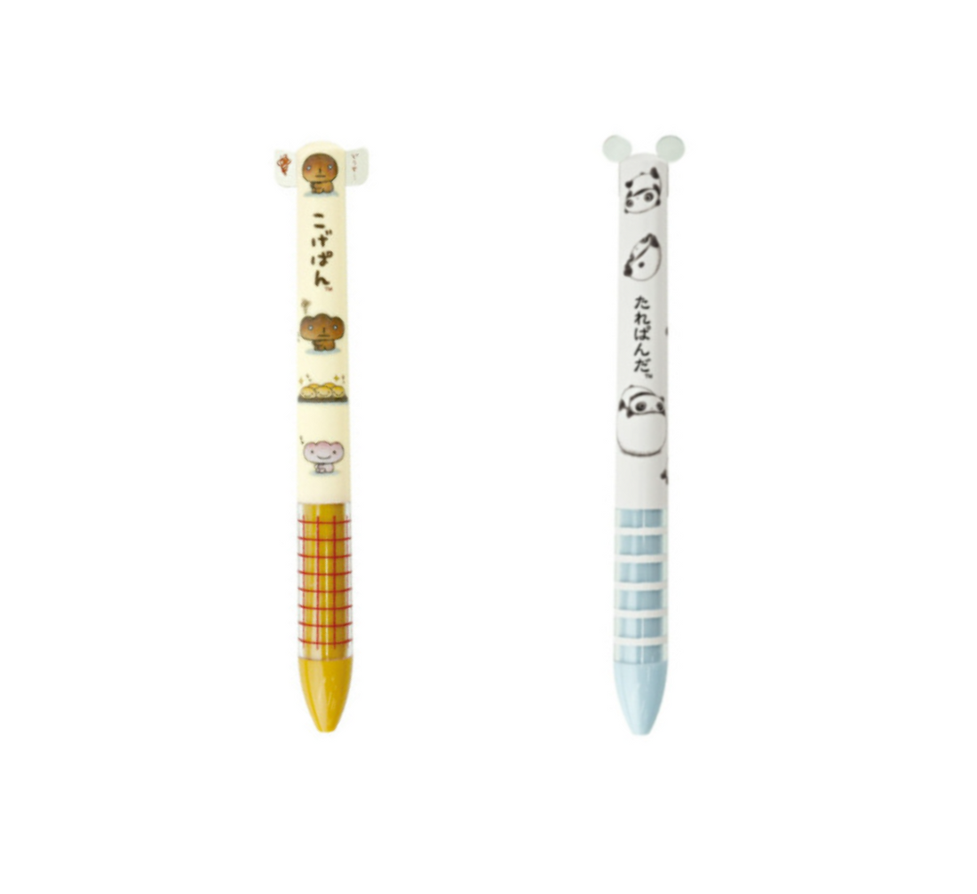 SANX｜Two Color Mimi Pen 怀旧系列可爱角色红/黑双色圆珠笔｜芯0.7mm