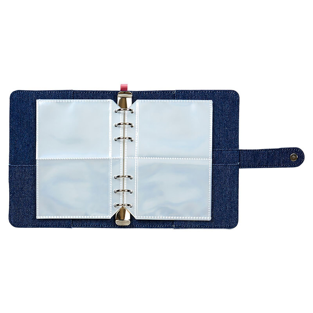 Sanrio三丽鸥｜Binder Characters 6-Hole A6 Notebook Size Card Storage Clear 2-Tier Pocket/Denim Patch牛仔丹宁贴布系列活页相册/卡片收纳册/正反面不同图案｜约21.2 x 20.0 x 5.2cm