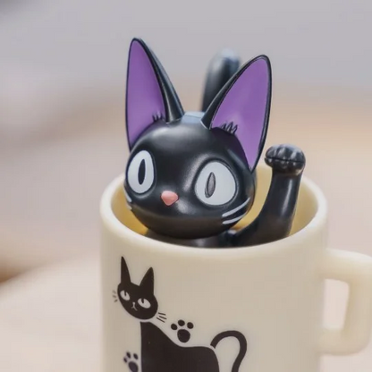 My neighbor totoro｜Round Bottomed Figurine Kiki with her mug - Kiki&