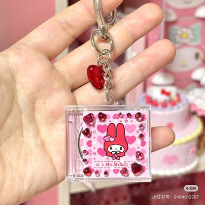 Sanrio｜Secret CD Style Keychain - Our Heisei Pop Blind Box 平成复古钻石CD钥匙扣盲盒/全6种｜1枚入