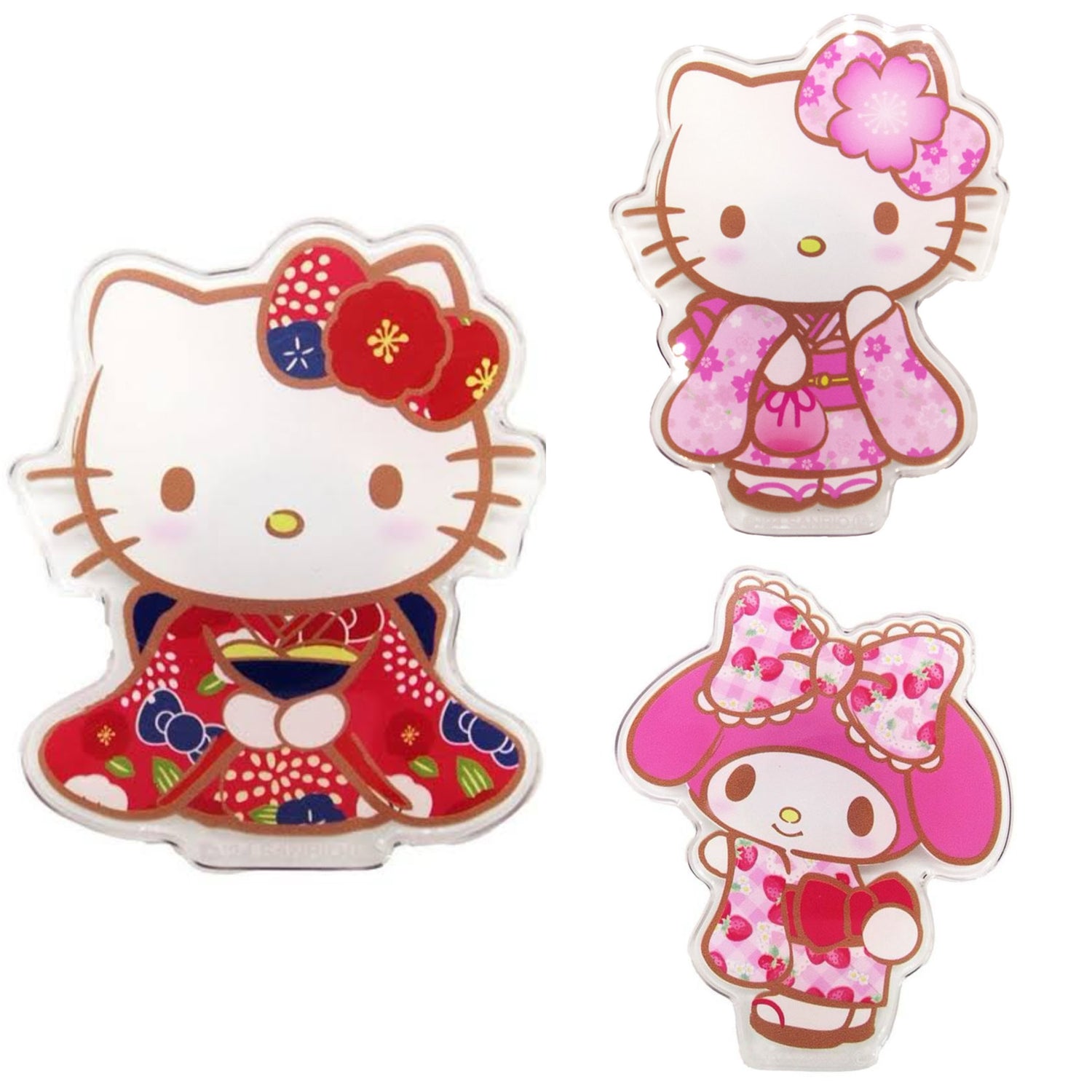 Sanrio｜和风樱花透明立牌｜约幅5cm/奥行0.6cm/高さ6cm