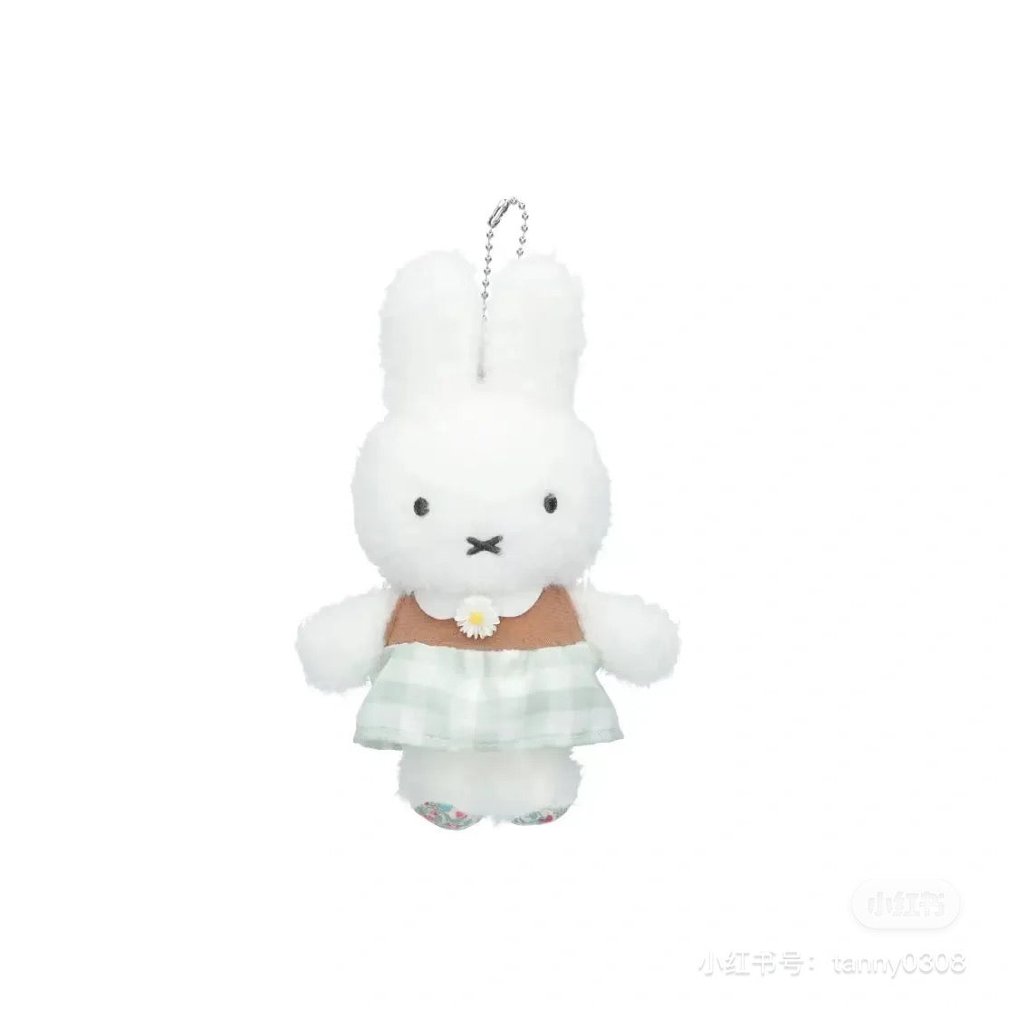 Miffy米菲｜flower Miffy限定雏菊格子裙超软萌玩偶挂件