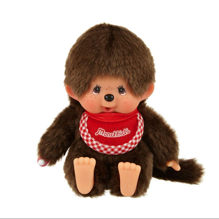 Monchhichi｜Premium Standard Plush SS Brown Boy Sitting｜14cm x 9cm x 7cm approx.