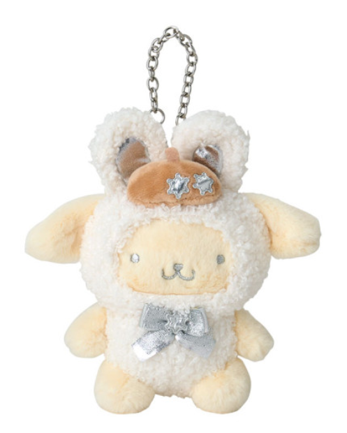 Sanrio三丽鸥｜Mascot Charm / Fluffy Snow Rabbit冬日毛茸茸银白初雪小兔系列可爱角色玩偶挂件/包挂｜约10×4×16.5cm