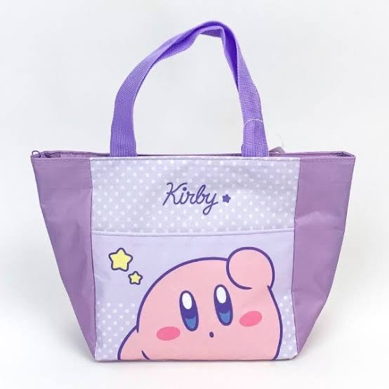 Kirby｜多功能紫色保冷便当包/托特包/正反都可爱｜20.5cm×30.5cm×11.5cm