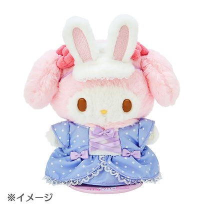 Sanrio三丽鸥｜Dress-up Clothes (M) - Rabbit Dress Set / Pitatto Friends Melody美乐蒂紫色波点连衣裙/兔耳朵头饰/着替M号｜约18×1×21cm