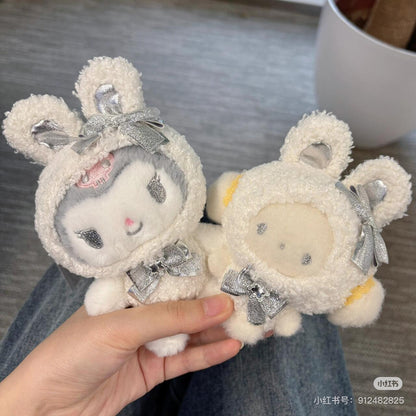 Sanrio三丽鸥｜Mascot Charm / Fluffy Snow Rabbit冬日毛茸茸银白初雪小兔系列可爱角色玩偶挂件/包挂｜约10×4×16.5cm