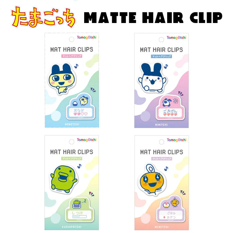 Tamagotchi拓麻歌子｜Matte Hair Clip电子宠物可爱角色亚克力刘海夹/发夹/1对｜约H45 x W50 x D13mm