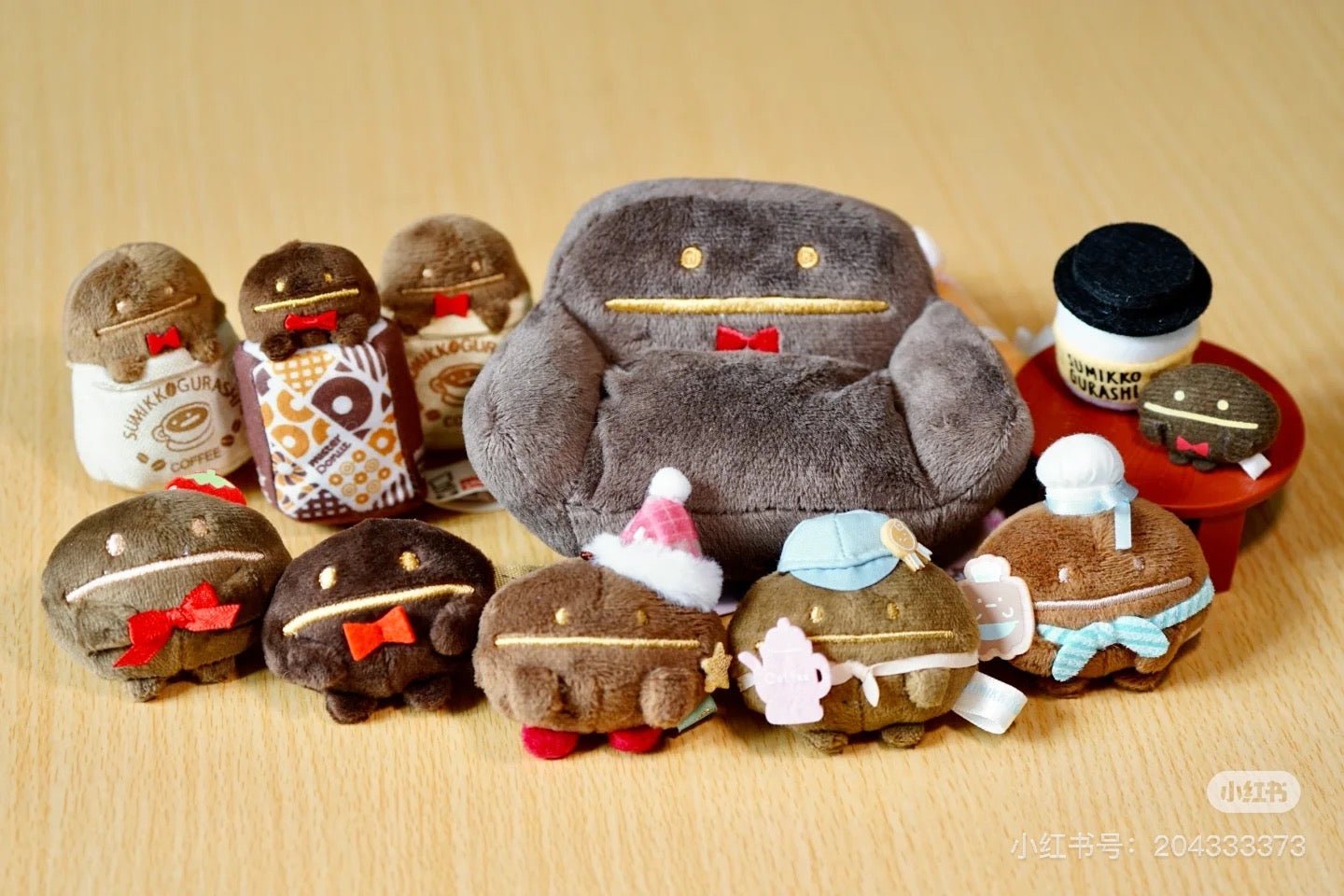 Sumikko gurashi｜Bean Master mini Tenori Plush Doll Chocolate Fair San-X Japan｜60×55×50mm approx.