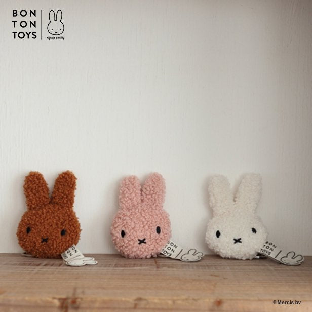 Miffy米菲｜BON TON TOYS -Flat Keychain ECO Tiny Teddy脸型毛绒钥匙扣挂件/包挂 | 约10 cm - 4&quot;