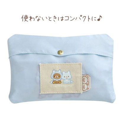 Rilakkuma轻松熊｜AoKogu no Otomari - Tote Bag San-X新角色蓝小狼&amp;小棕熊温馨过夜系列可收纳大容量托特包/购物袋/旅行手提包｜约320mm x 550mm x 180mm