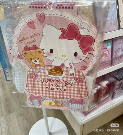 Sanrio三丽鸥｜Original Die-cut Calendar - Hello Kitty / 2025年可爱造型日历/挂历｜约29.7×1×41.9cm