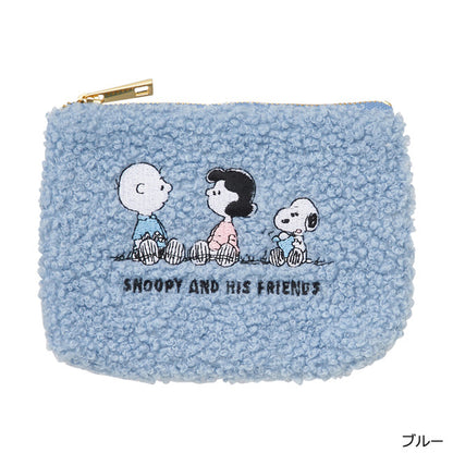 Snoopy｜毛茸茸零钱包/收纳包｜約 W14×H11×D1cm