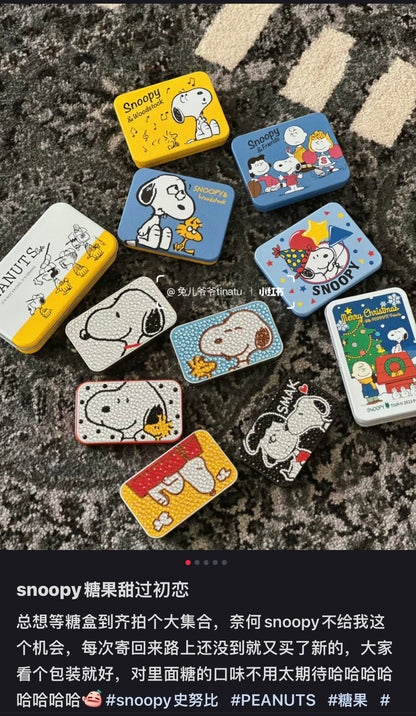 Snoopy｜彩色漫画铁盒限定糖/小物收纳盒｜1盒【23.12】