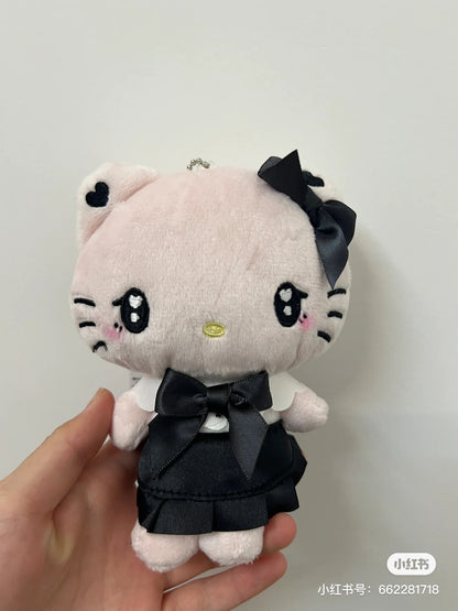 Hello kitty凯蒂猫｜星星眼小黑裙葬爱系列挂件/包挂/背后有小零钱包拉链｜
約H13×W10cm