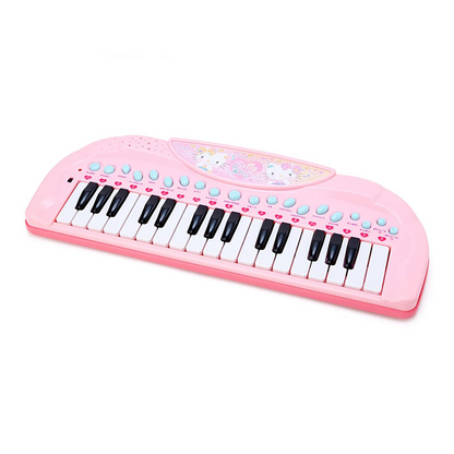 Sanrio三丽鸥｜Hello Kitty Electronic Keyboard Christmas Gift凯蒂猫粉色电子琴/钢琴键盘玩具/圣诞礼物｜约42.1 x 18.6 x 4.5cm